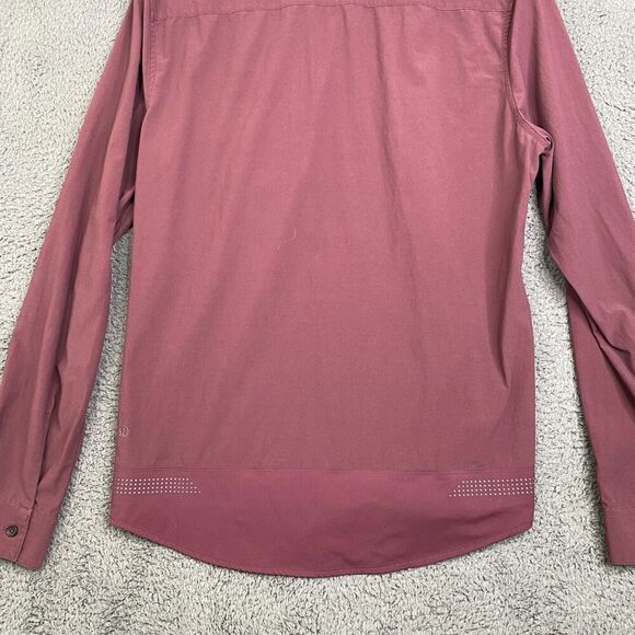 Lululemon Bonded Voyage Shirt Mens Maroon Button Up Performance No Size - Picture 8 of 8